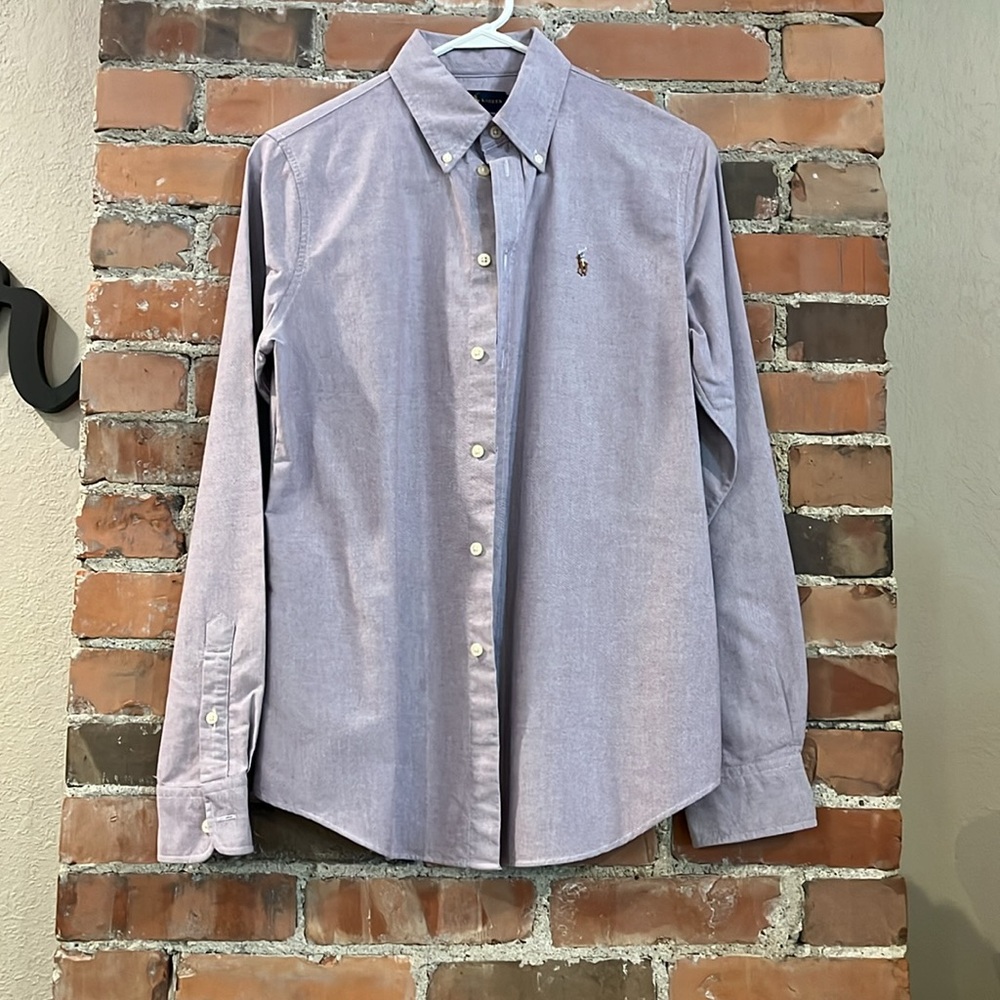 Ralph Lauren Purple Oxford Button Down Shirt. Pony. Like New Condition!
